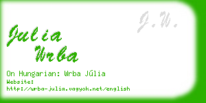 julia wrba business card